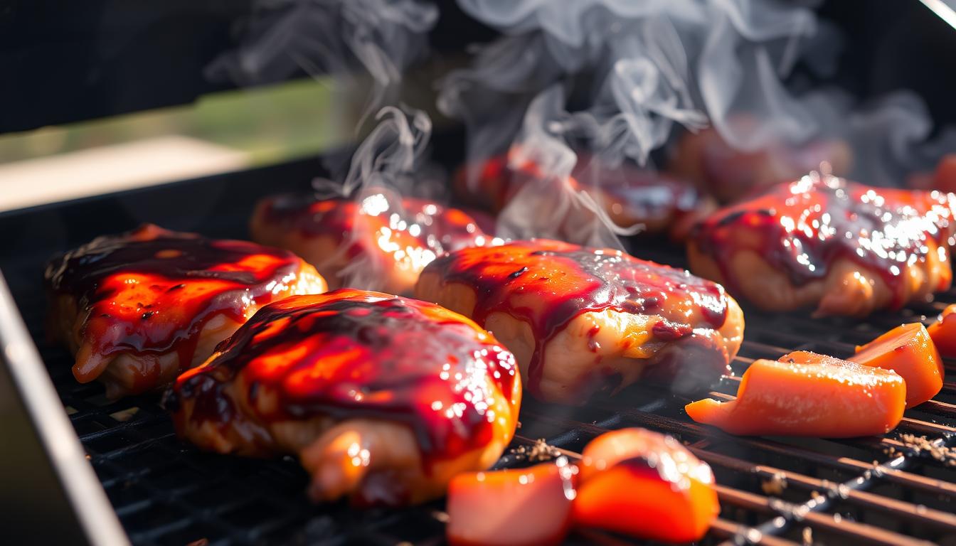 chicken thighs on pellet grill