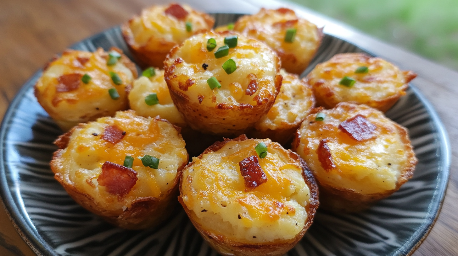Cheddar and Sour Cream Mashed Potato Bites