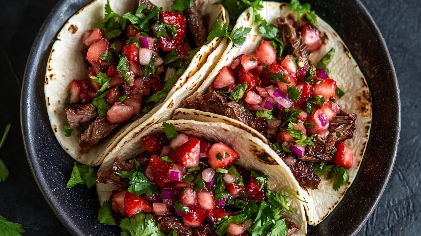Venison Street Tacos with Strawberry Salsa Recipe