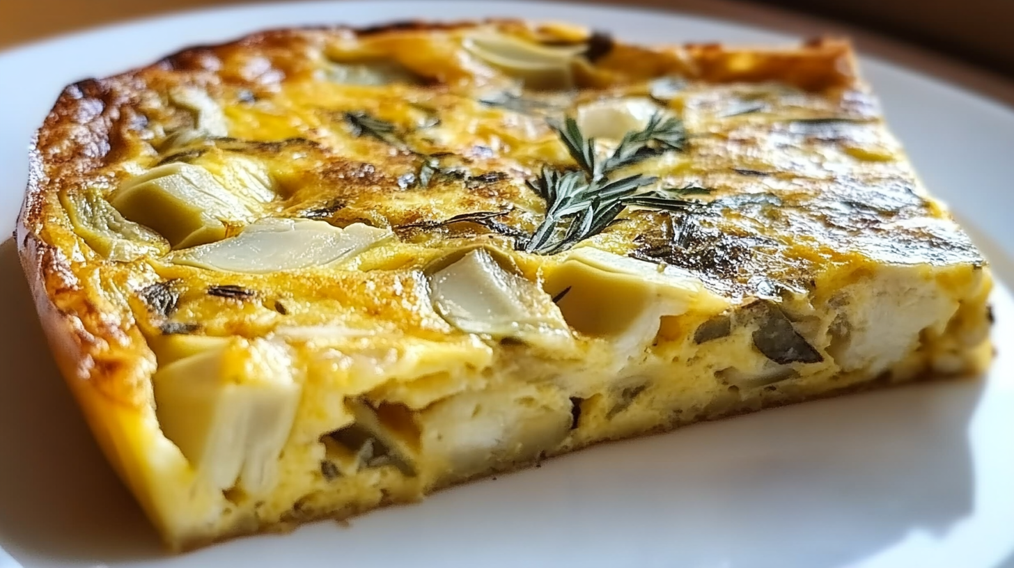 Artichoke and Mozzarella Crustless Frittata