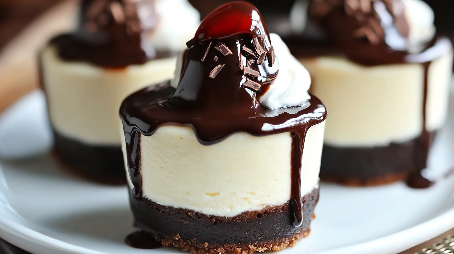 Baileys Irish Cream Cheesecake Shots with Chocolate Ganache