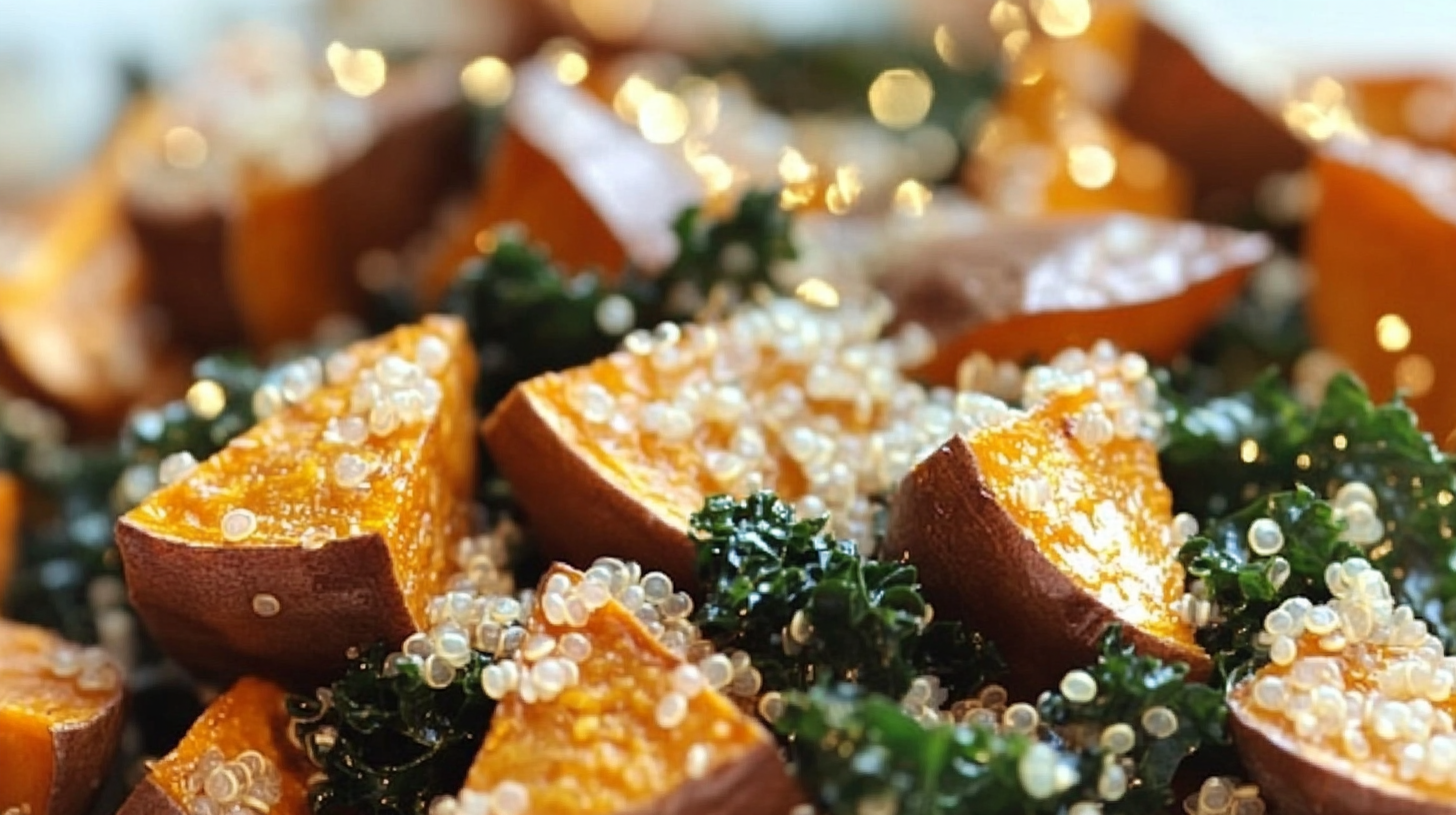 Roasted Sweet Potato and Kale Quinoa Salad