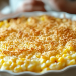Honey-Glazed Corn Casserole with a Crispy Parmesan Crust