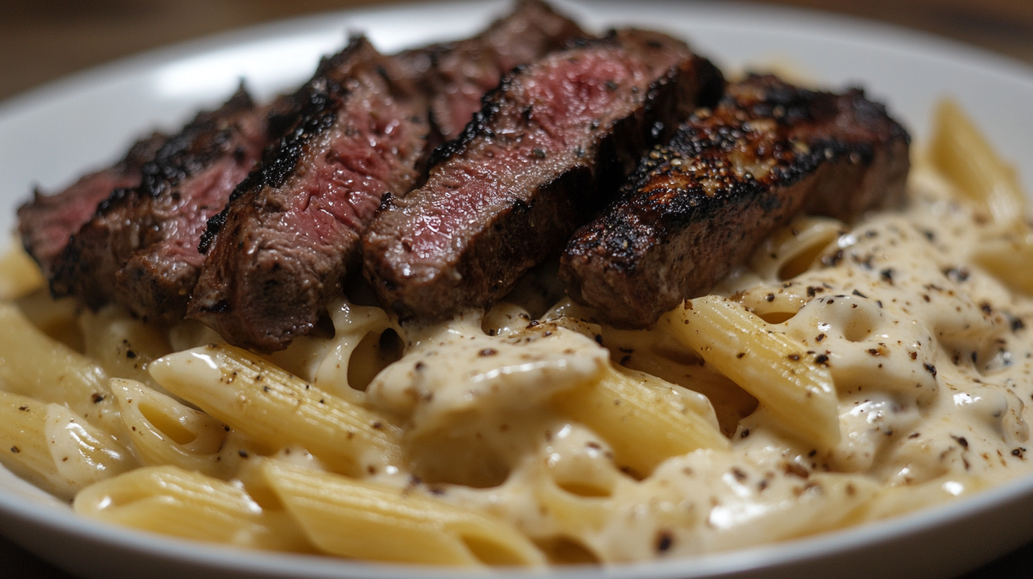 Cajun Venison Pasta with Fire-Roasted Garlic Alfredo Sauce Recipe