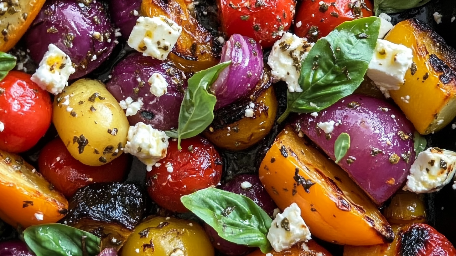 Mediterranean Roasted Vegetables with Oregano and Feta