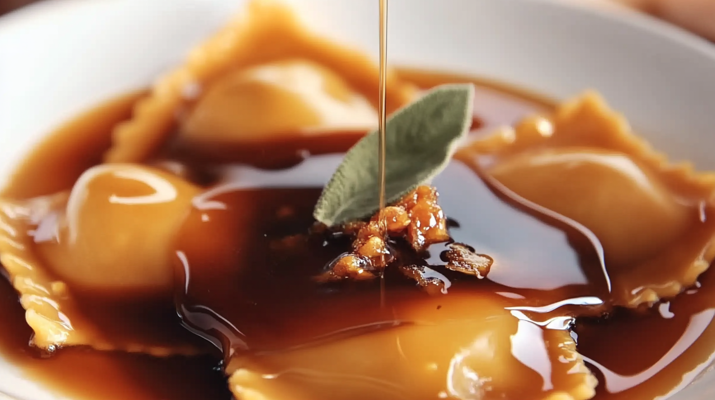 Sweet Potato Ravioli with Maple-Brown Butter Sauce