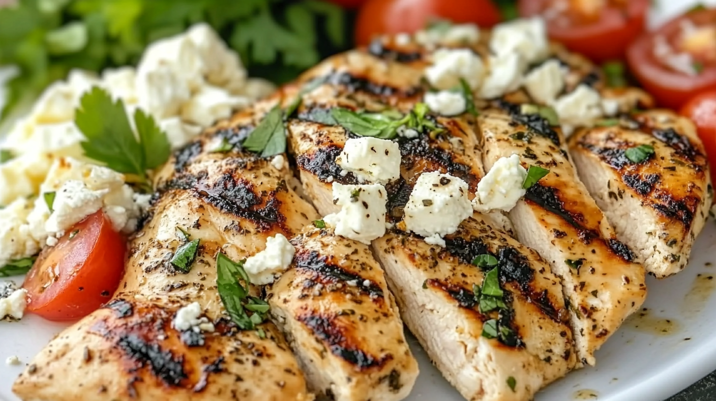 Mediterranean Grilled Chicken with Pita and Feta