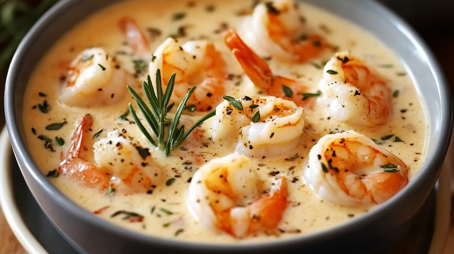 Creamy Shrimp Bisque with Garlic and Herbs