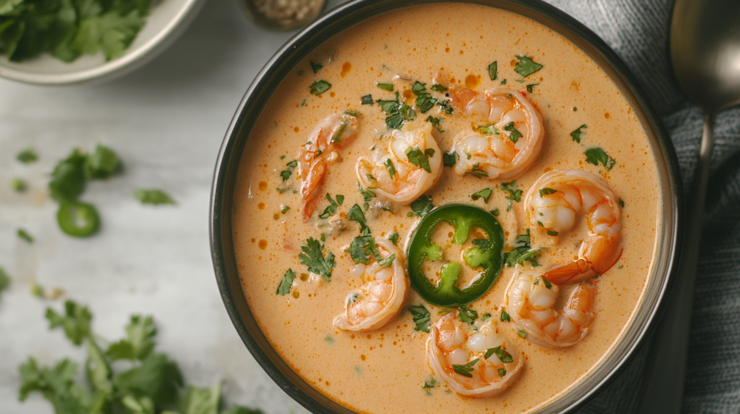 Creamy Spicy Jalapeño Shrimp Soup Recipe