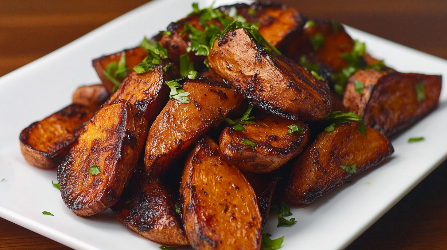 Honey Balsamic Roasted Carrots and Sweet Potatoes