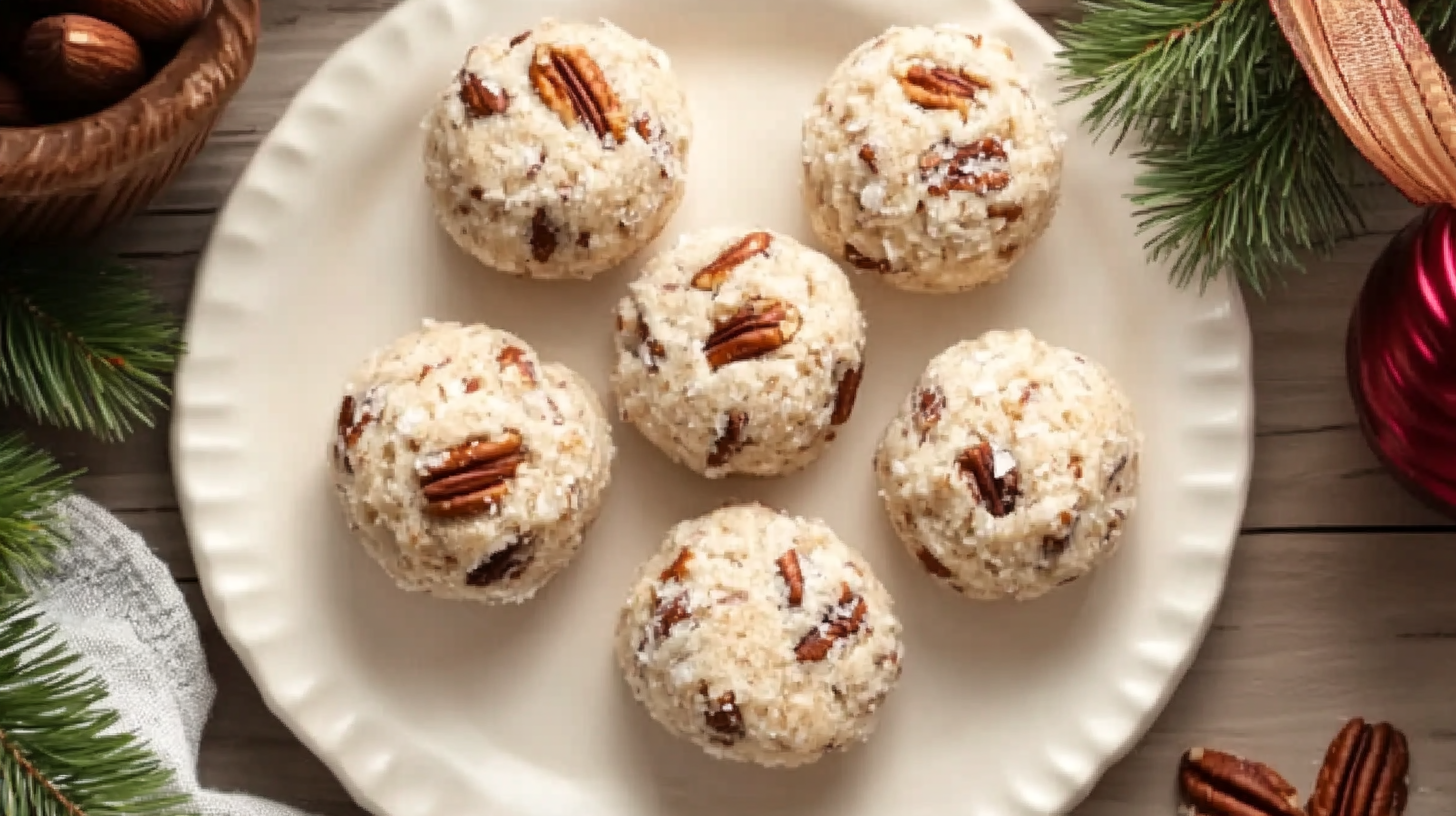 Buttery Pecan Snowball Cookies