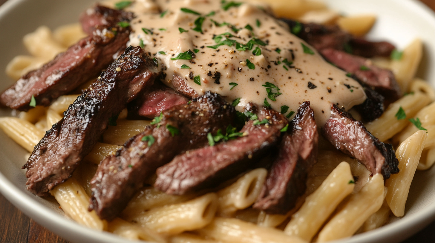 Cajun Venison Pasta with Fire-Roasted Garlic Alfredo Sauce Recipe