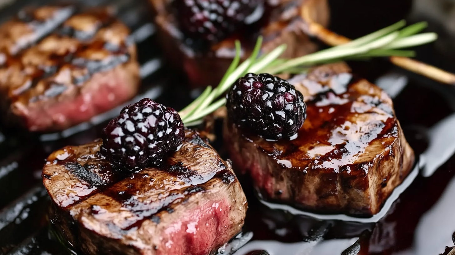 Grilled Venison with Balsamic Blackberry Reduction