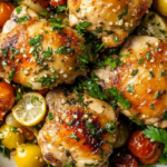 Mediterranean Lemon Garlic Chicken Thighs