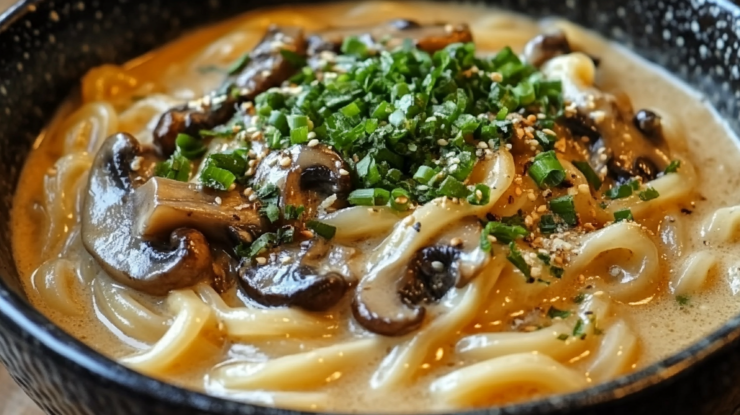 Creamy Mushroom Udon