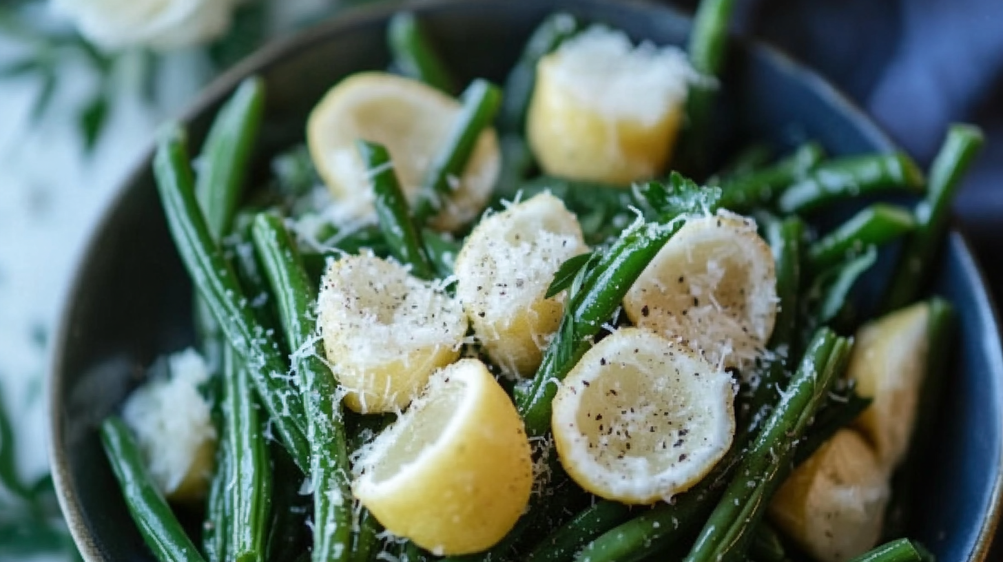 Lemon Herb Sautéed Green Beans with Parmesan