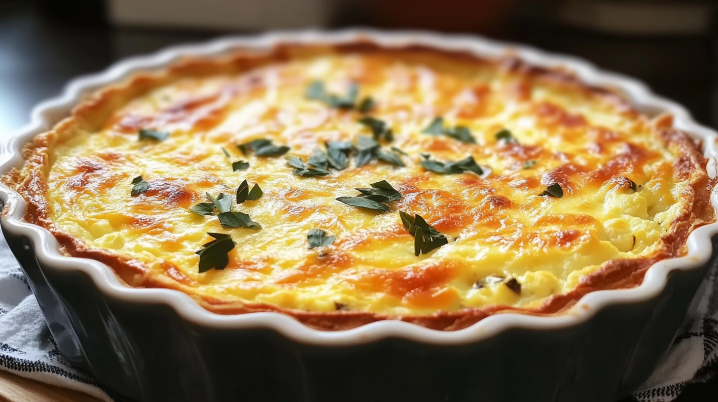 Cauliflower and Cheddar Crustless Quiche