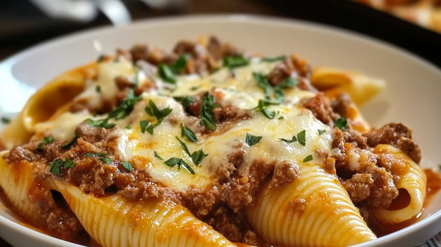 Creamy Ricotta Beef Stuffed Shells Pasta