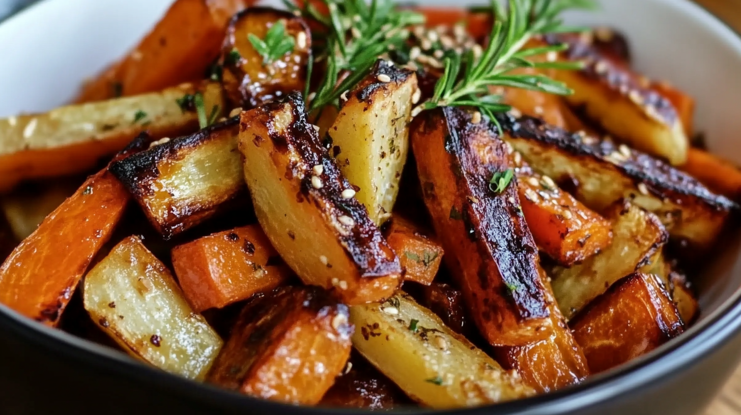 Honey Balsamic Roasted Carrots and Parsnips