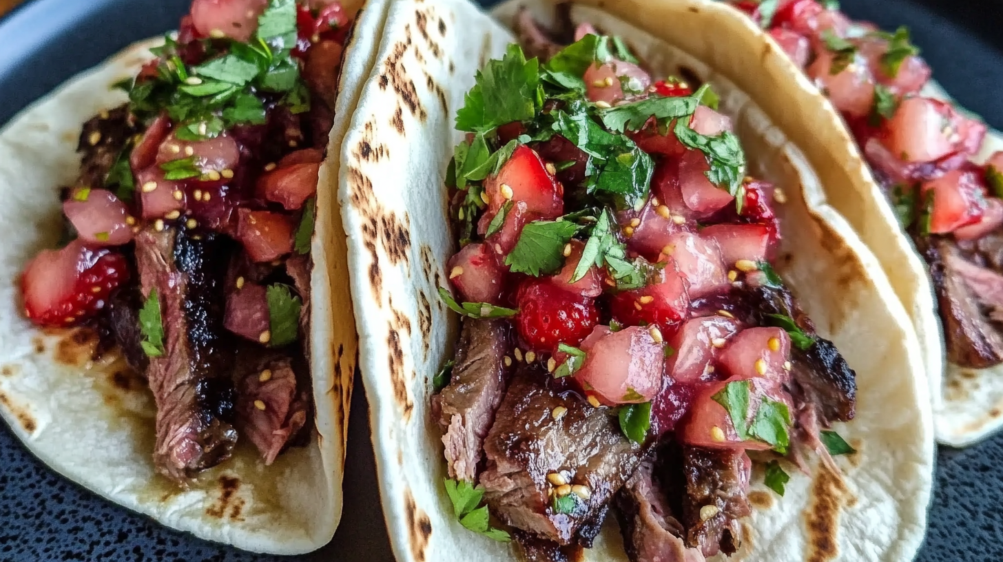 Venison Street Tacos with Strawberry Salsa Recipe