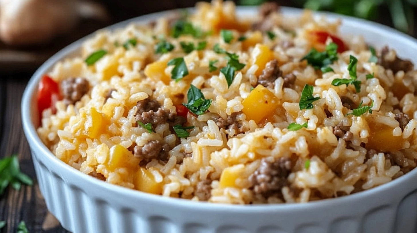 Easy Hamburger Rice Casserole