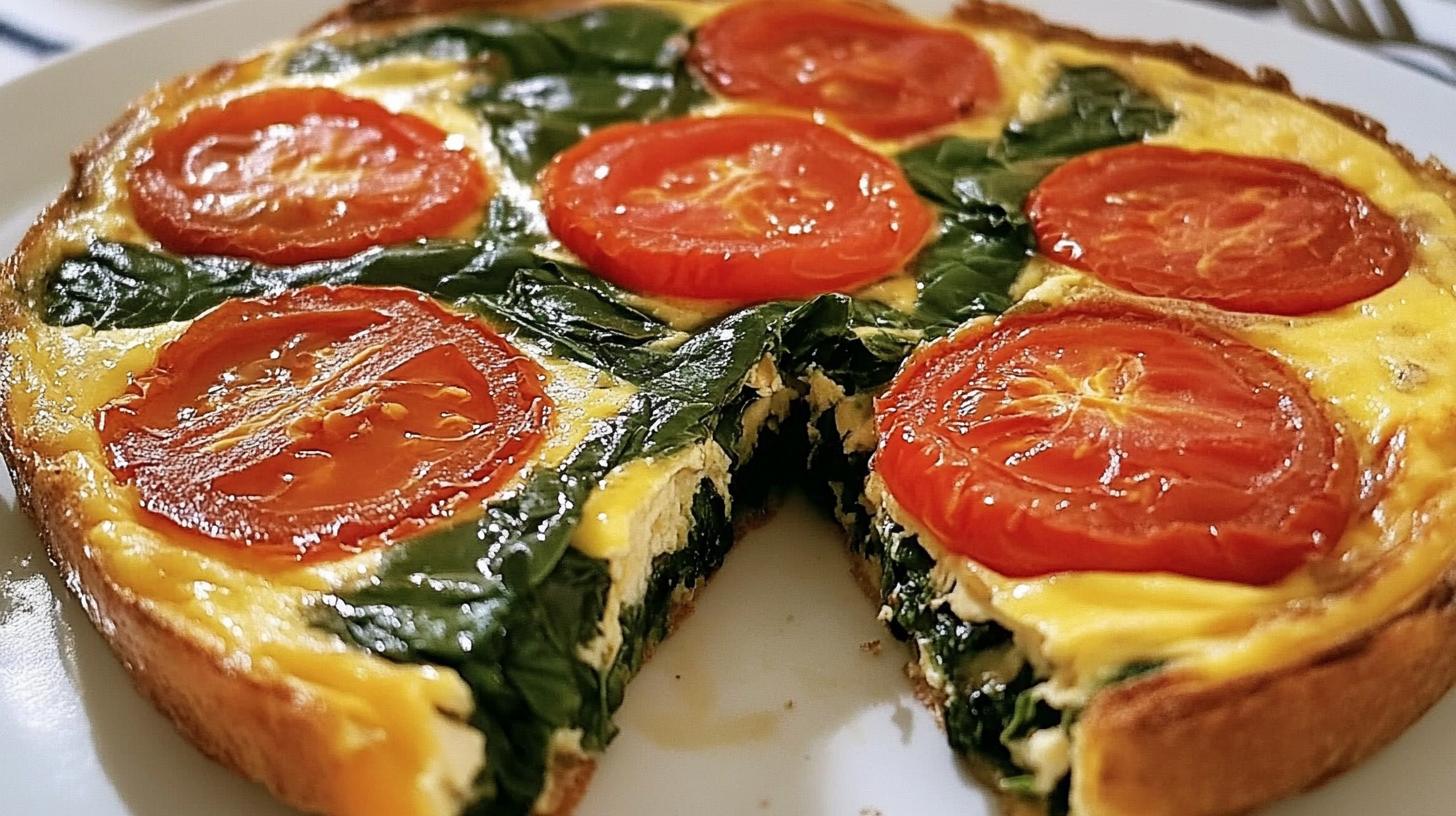 Spinach and Tomato Frittata with Parmesan
