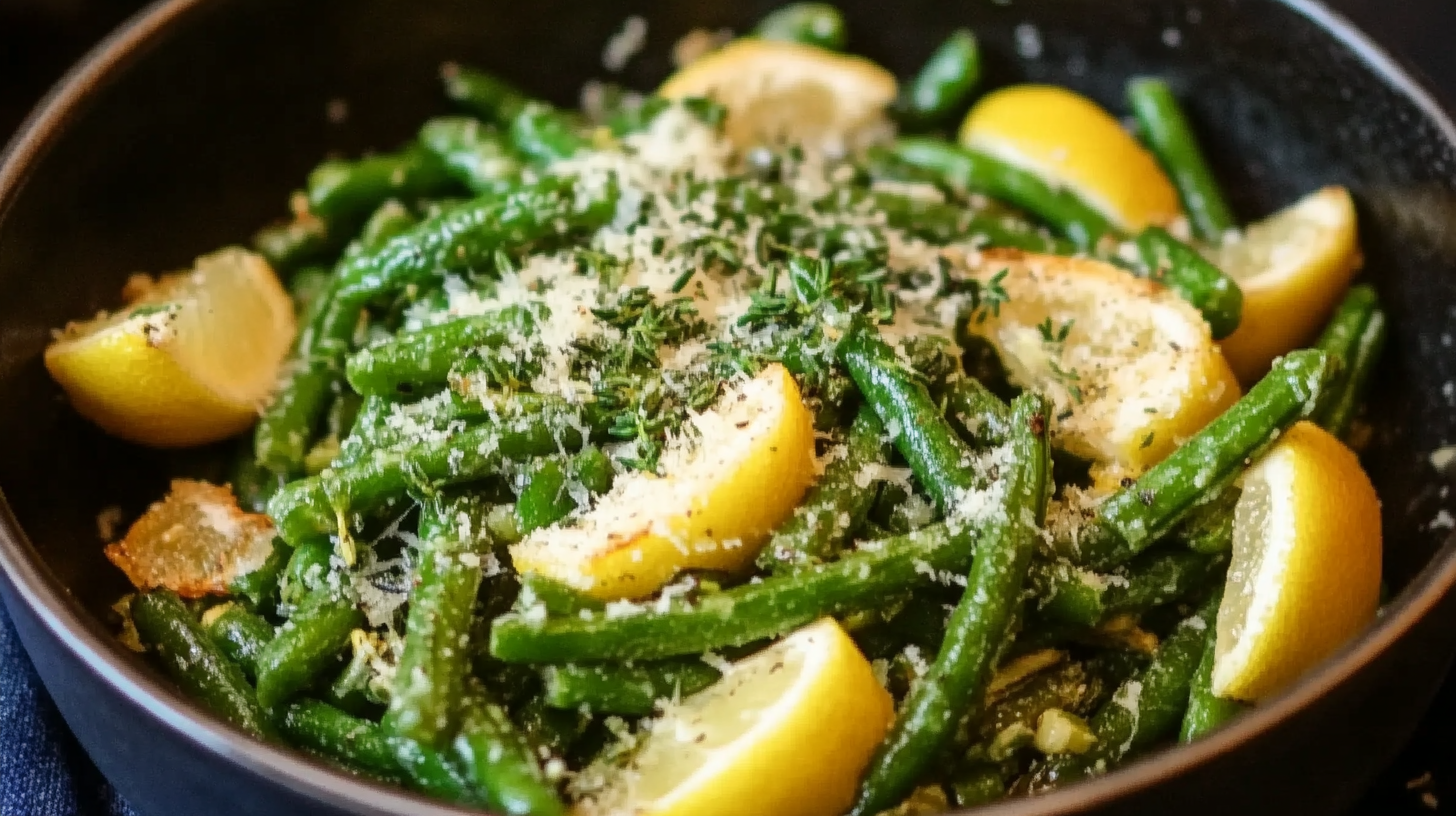 Lemon Herb Sautéed Green Beans with Parmesan