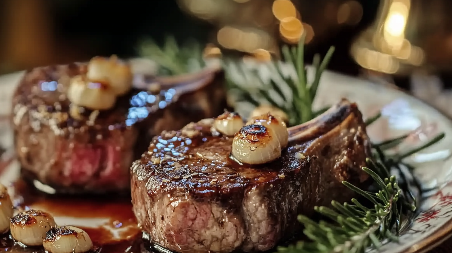 Balsamic Marinated Lamb Chops with Rosemary Garlic Butter