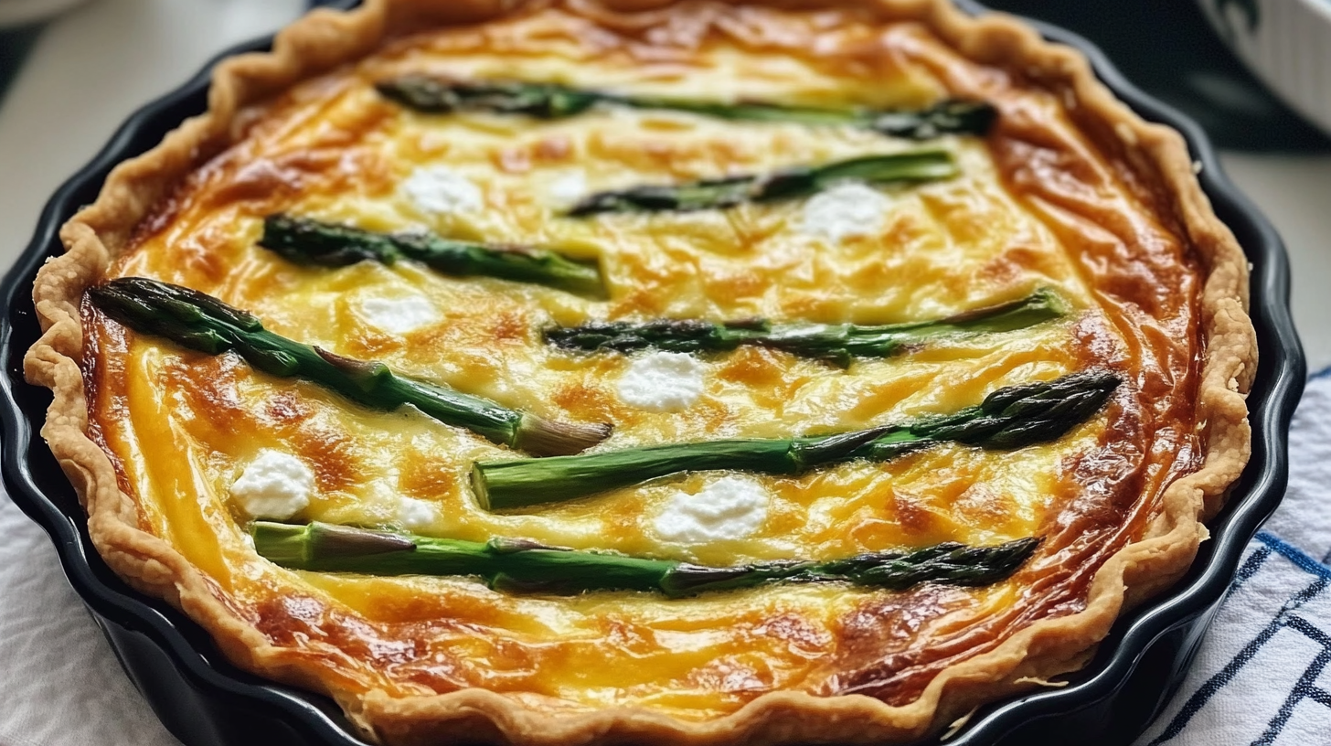 Crustless Asparagus and Ricotta Quiche
