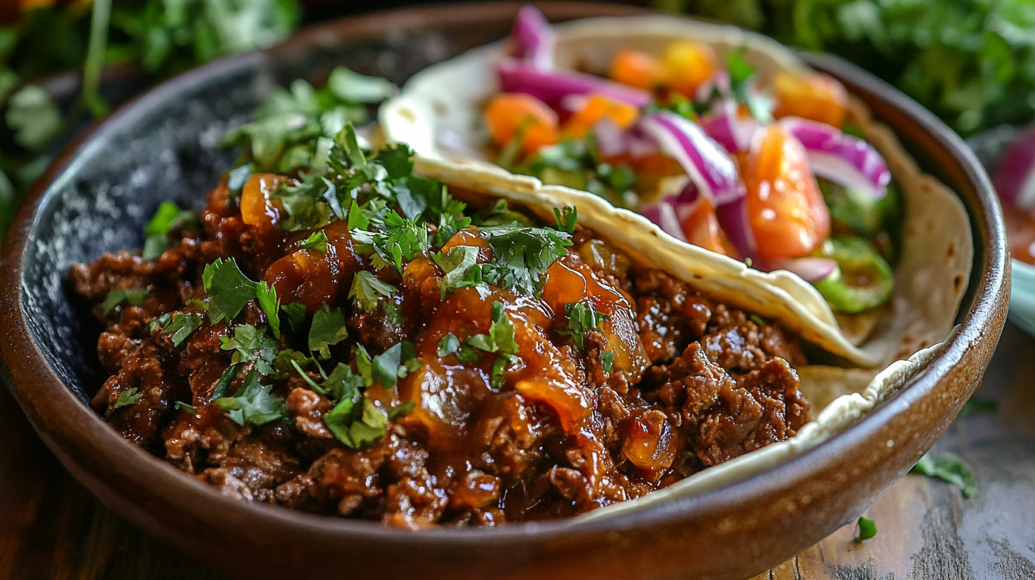 Garlic Butter Honey BBQ Beef Tacos