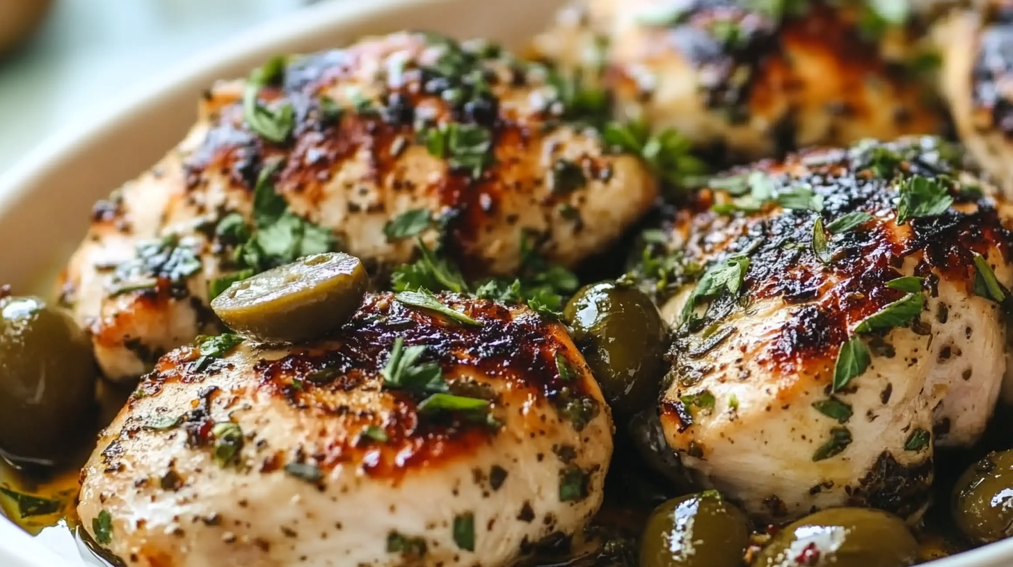 Greek Chicken with Olive and Herb Marinade