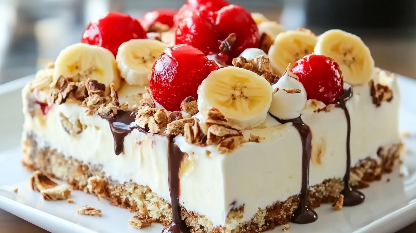 No-Bake Banana Split Cake