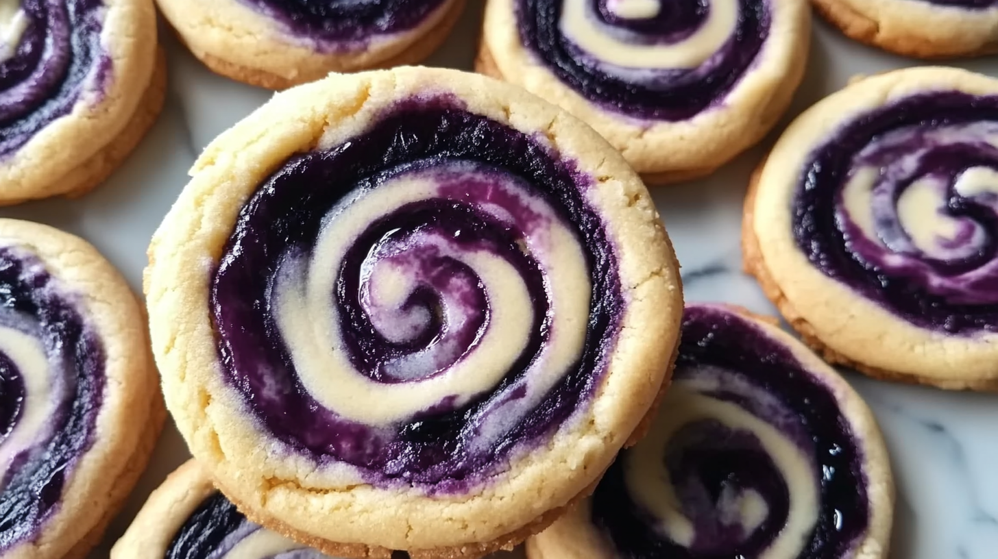Blueberry Cheesecake Swirl Cookies