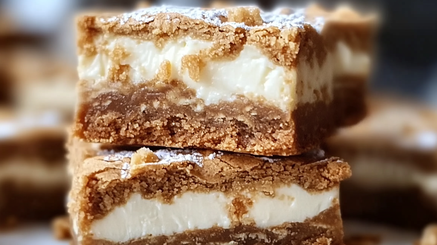 Fudgy White Chocolate Biscoff Blondies Recipe