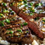 Honey Garlic Butter Steak and Rice Skillet