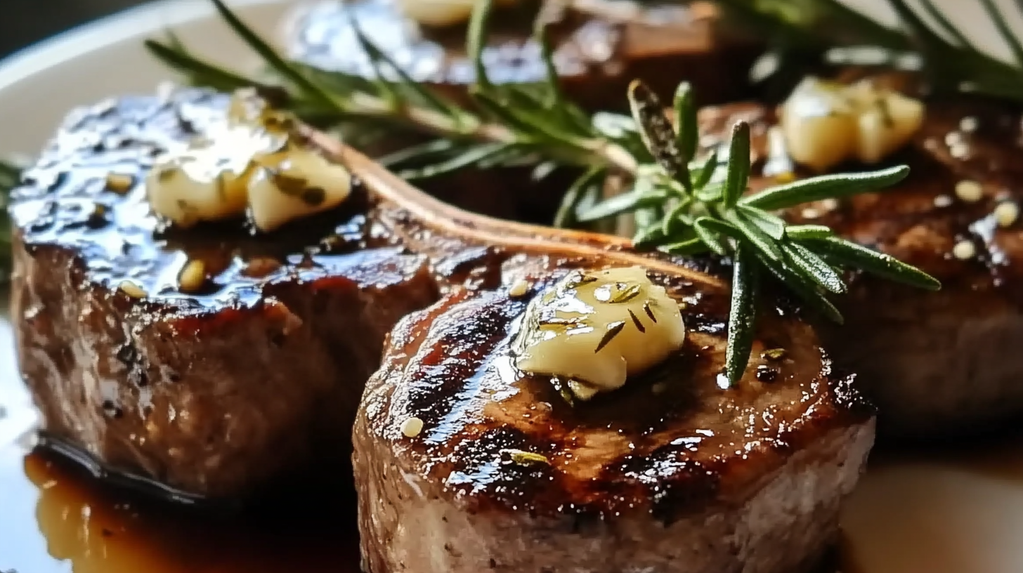 Balsamic Marinated Lamb Chops with Rosemary Garlic Butter 2 Balsamic Marinated Lamb Chops with Rosemary Garlic Butter