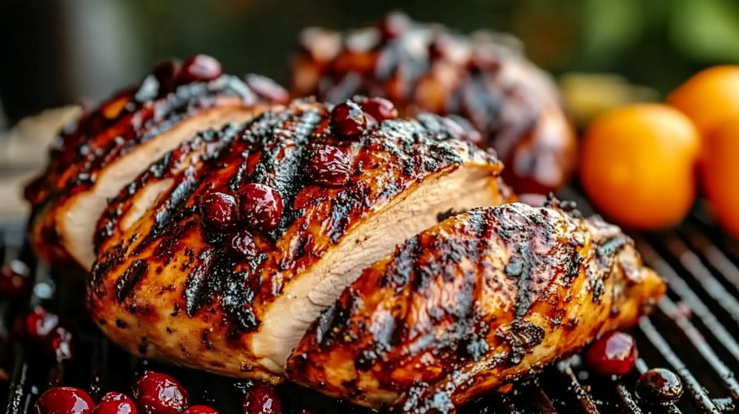 Grilled Turkey with Cranberry-Orange Marinade Recipe 2 Grilled Turkey with Cranberry-Orange Marinade