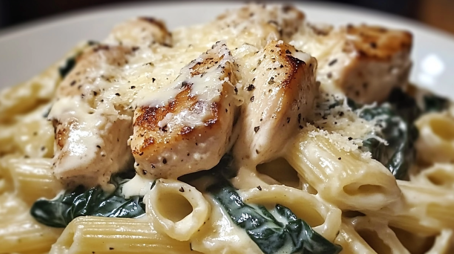 Tuscan Chicken Pasta with Spinach and Parmesan Cream Sauce 6 Tuscan Chicken Pasta with Spinach and Parmesan Cream Sauce