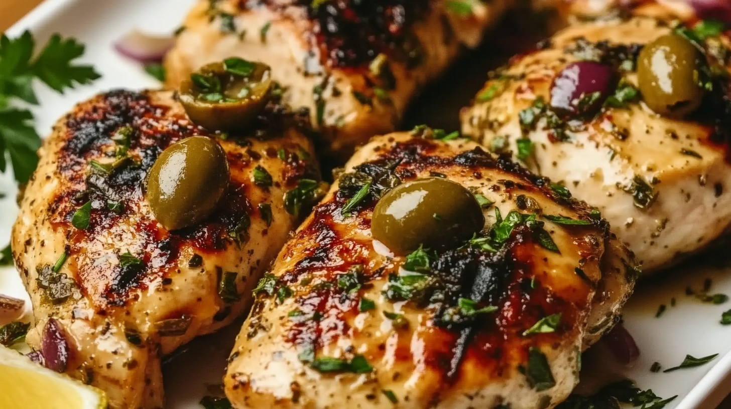 Greek Chicken with Olive and Herb Marinade