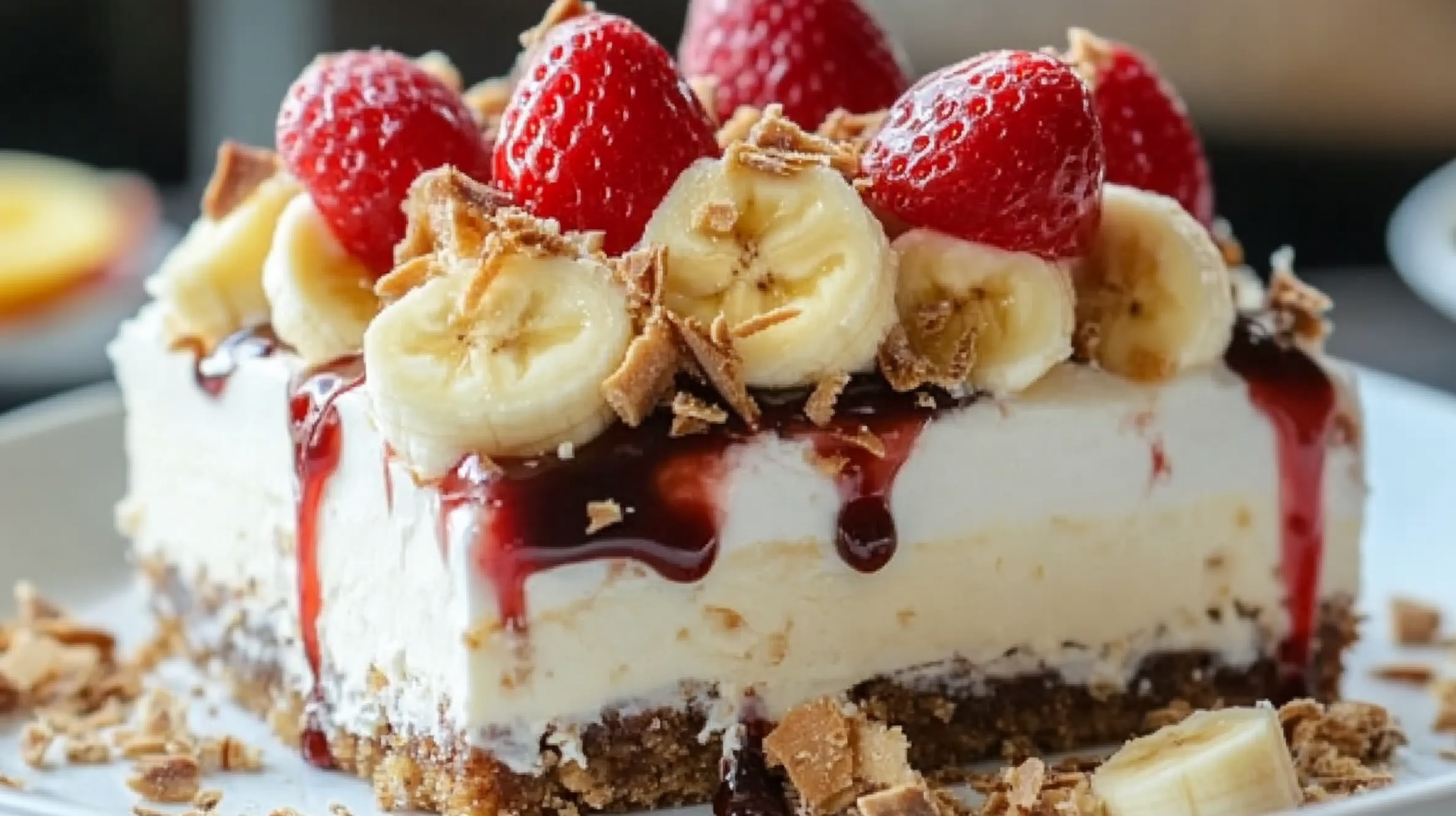 The Best No-Bake Banana Split Cake