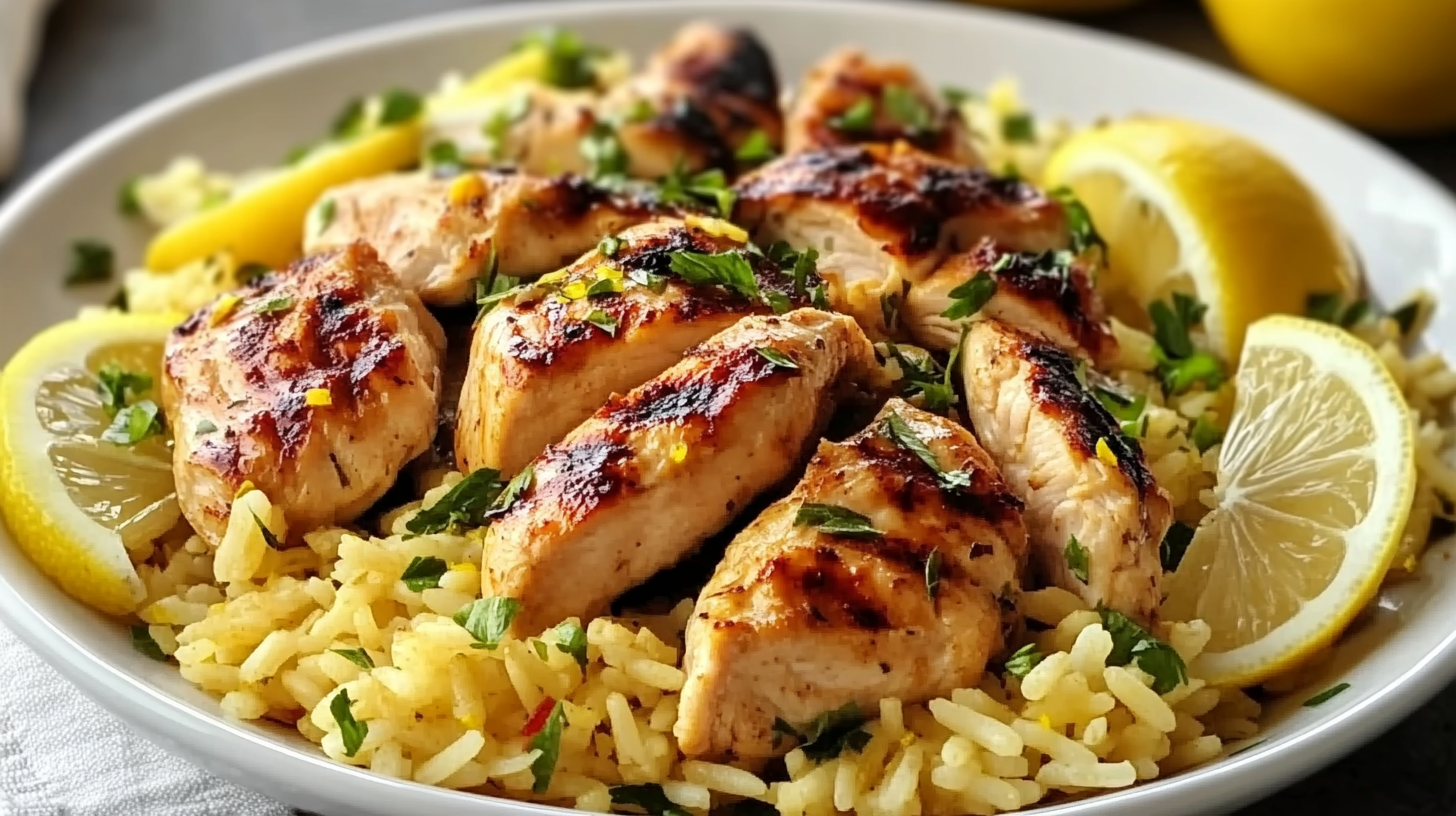 Greek Chicken and Lemon Rice