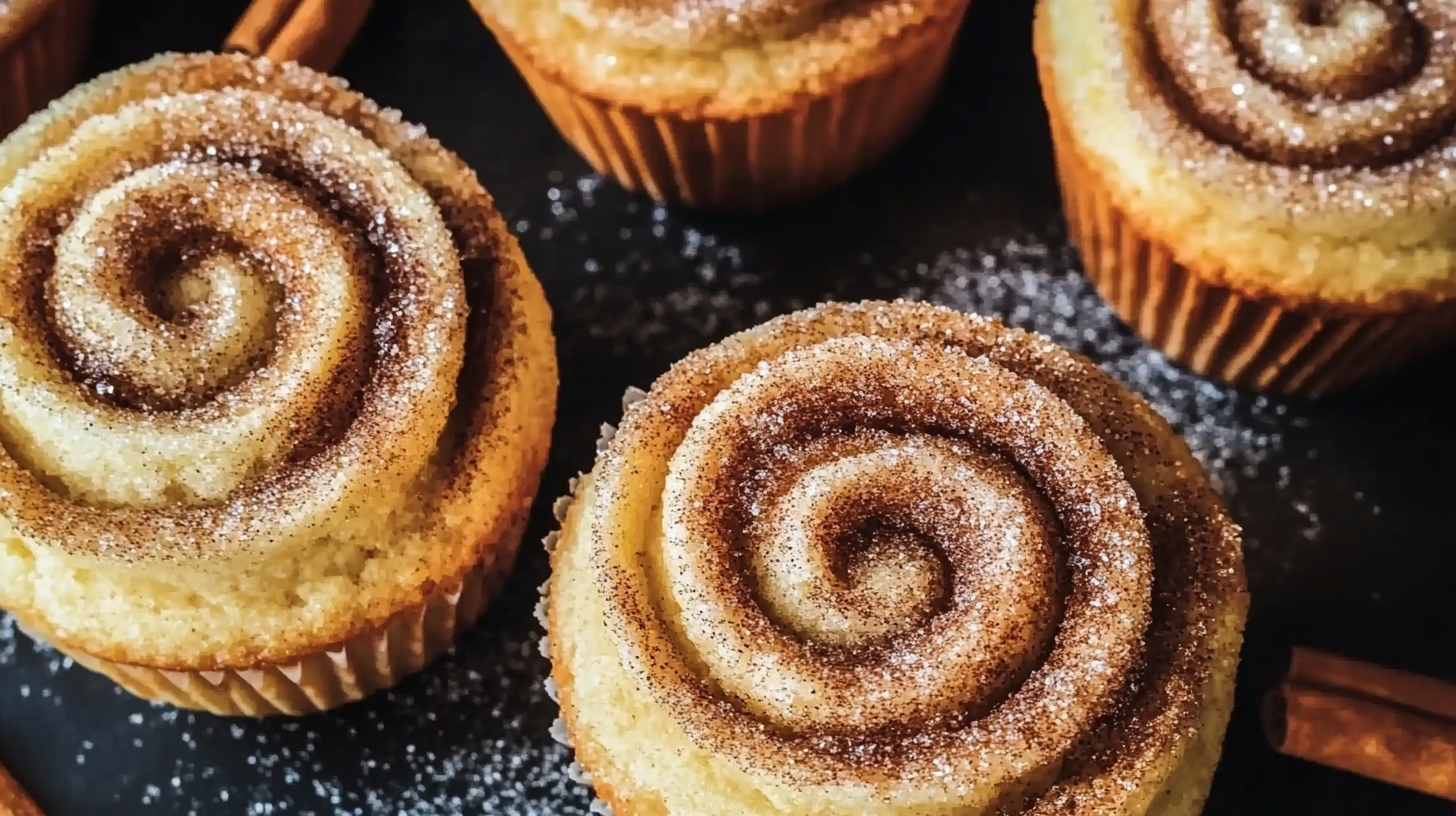 Swirled Cinnamon and Sugar Muffins