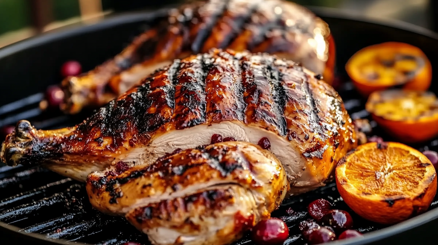 Grilled Turkey with Cranberry-Orange Marinade