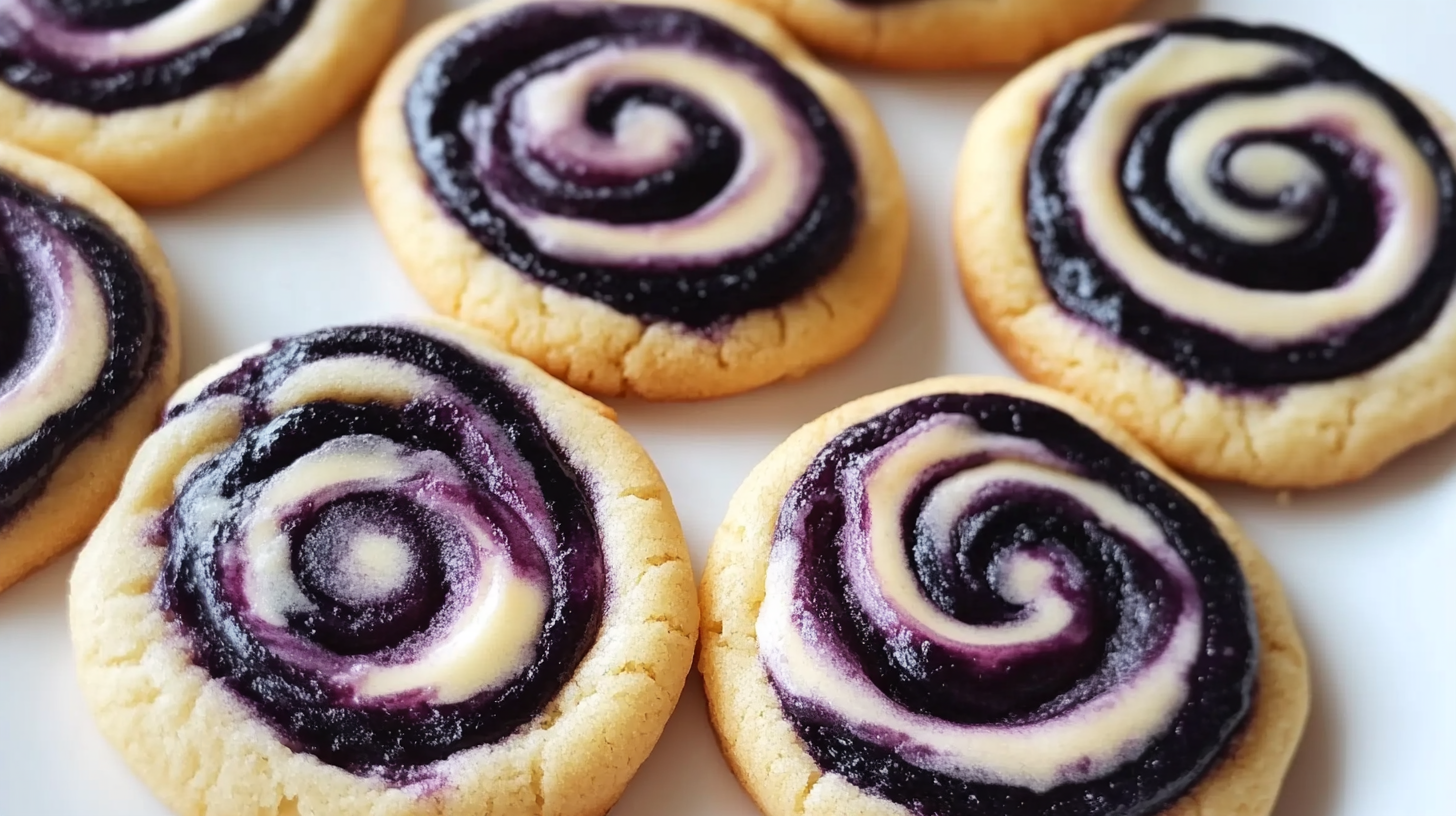 Blueberry Cheesecake Swirl Cookies