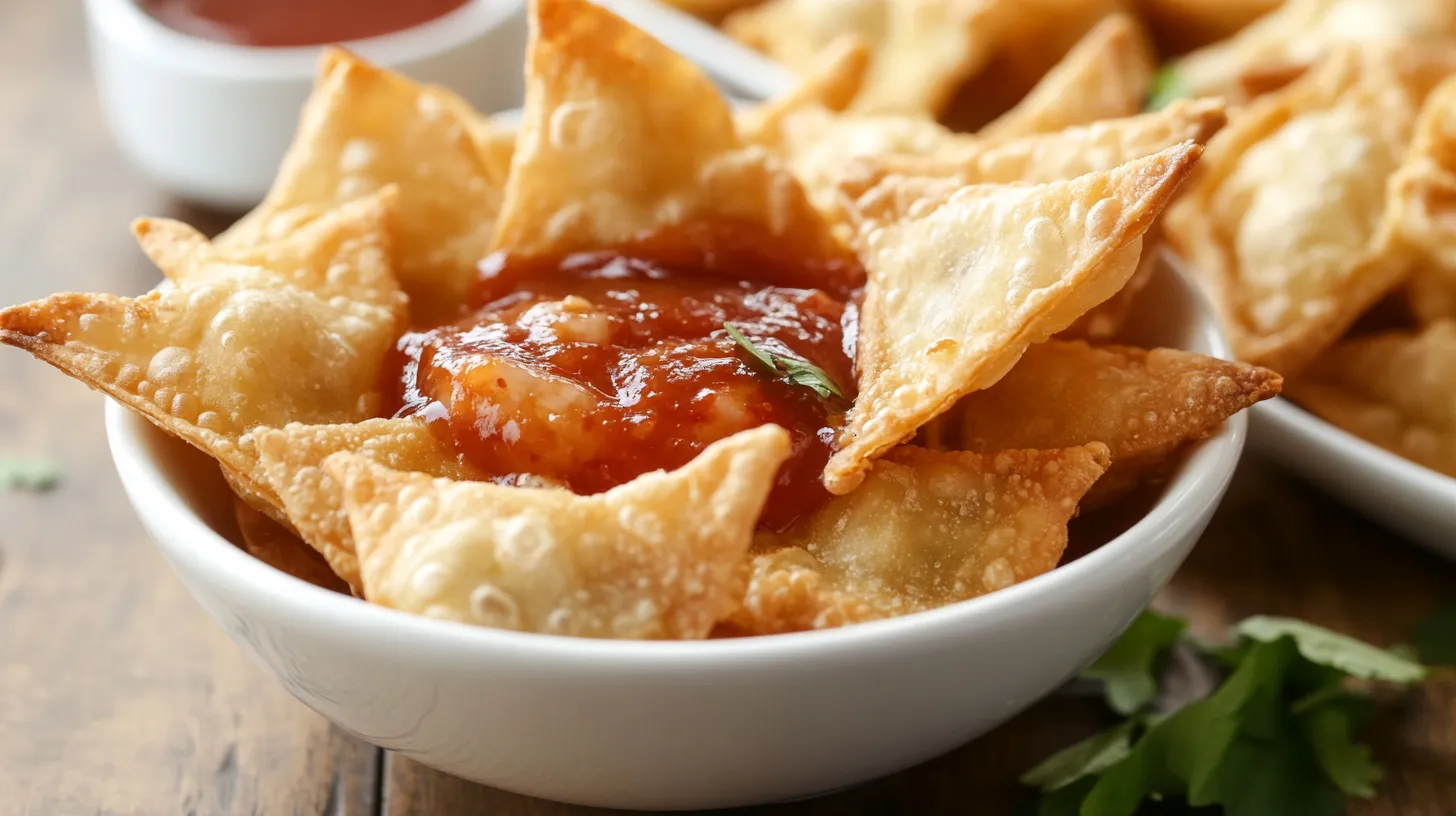 Crab Rangoon Dip with Wonton Chips