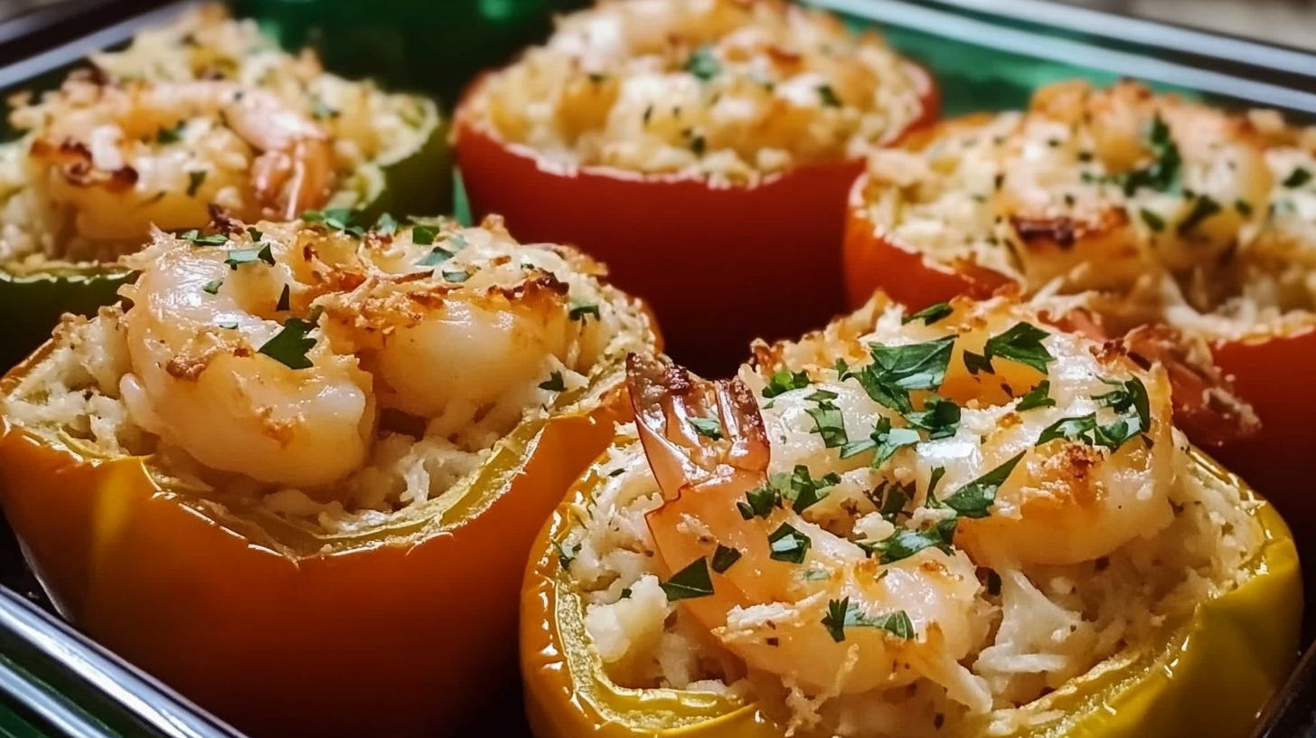 Crab and Shrimp Stuffed Bell Peppers Recipe 3 Crab and Shrimp Stuffed Bell Peppers