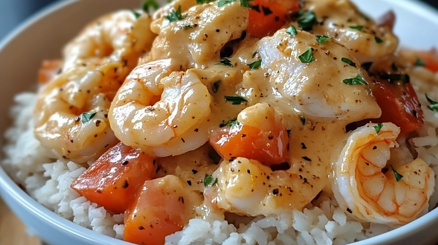 Cheesy Chicken Shrimp and Rice
