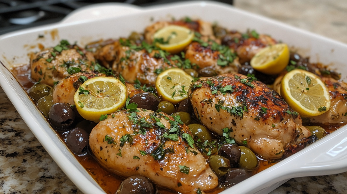 Greek Chicken with Olive and Herb Marinade