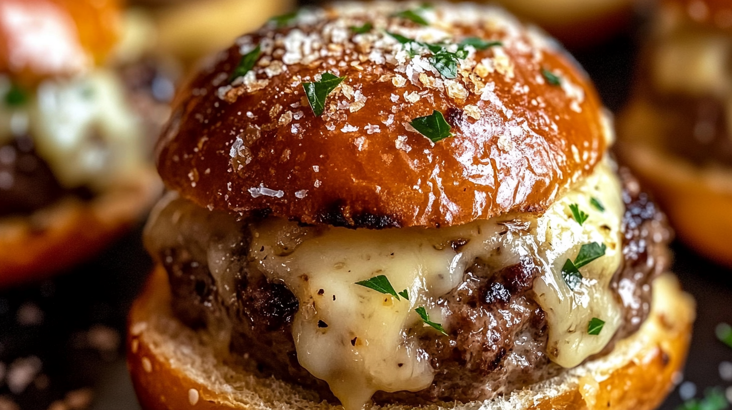 Garlic Parmesan Cheeseburger Bombs Recipe 2 Garlic Parmesan Cheeseburger Bombs