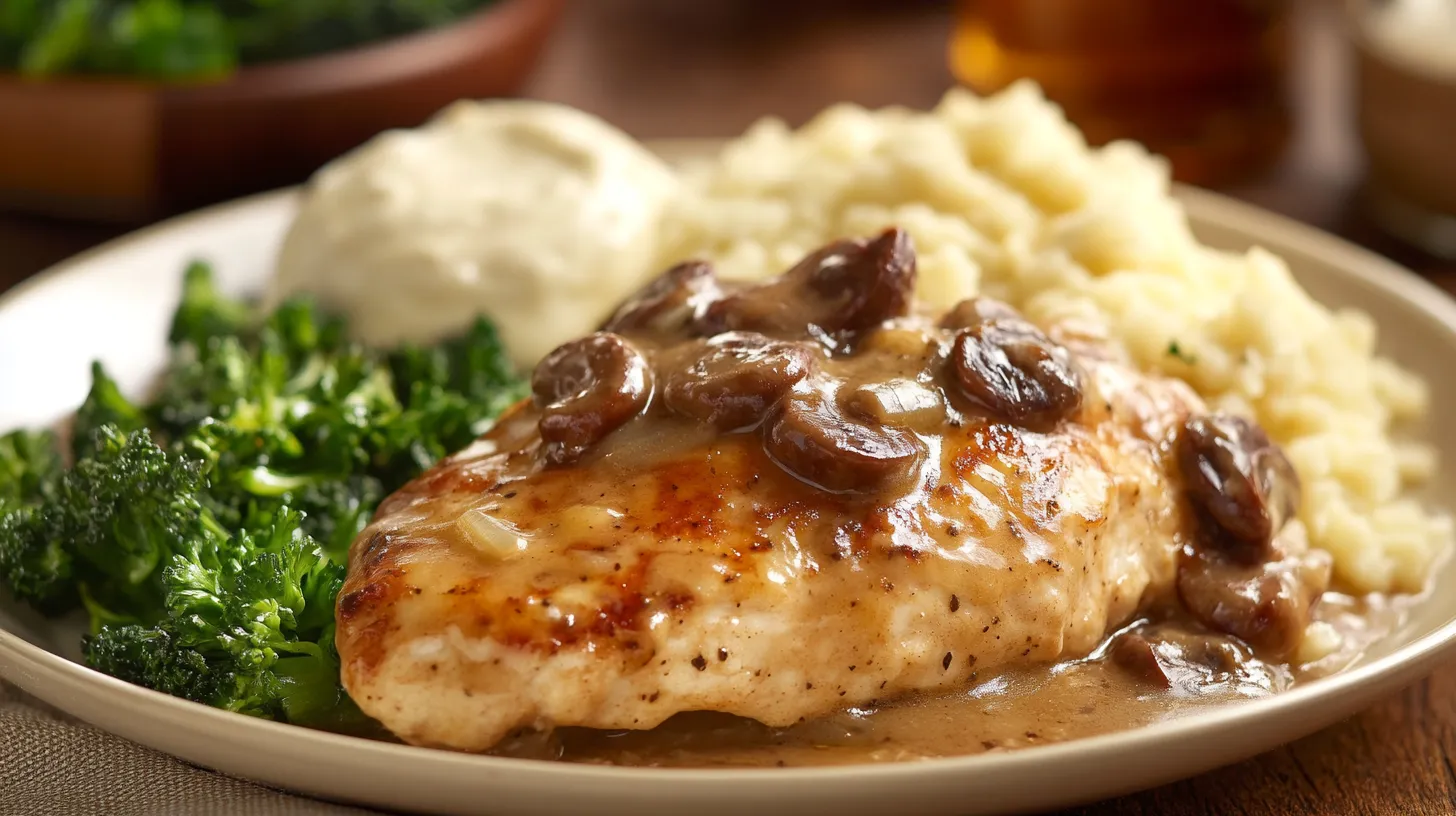 Cheesy Chicken Marsala Bake